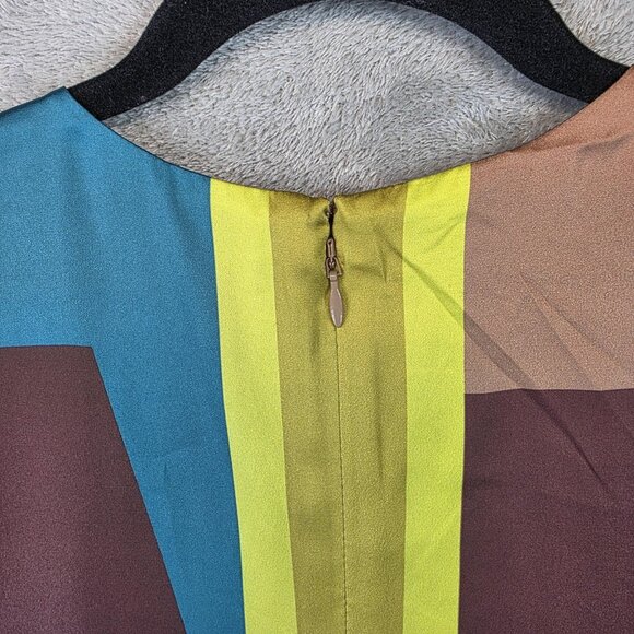 Express Top Womens XL Multicolor Geometric Sleeveless Wrap Blouse Tank Modern - Picture 11 of 11